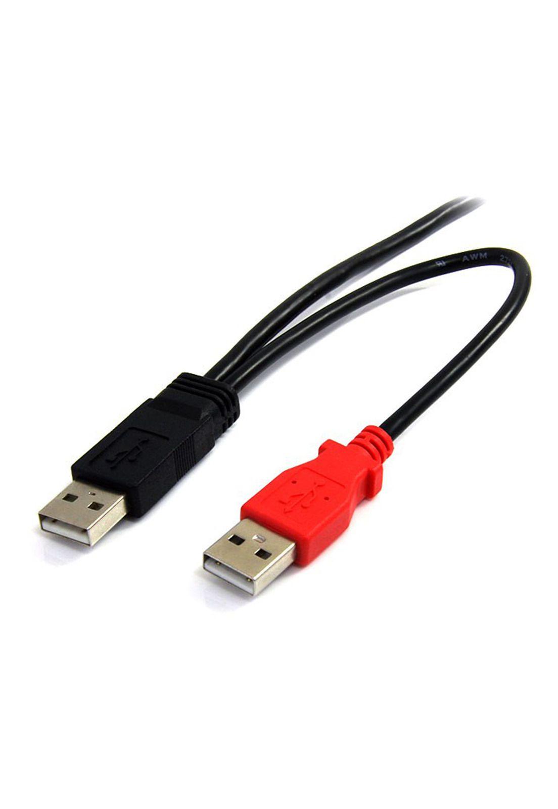 Cable USB 2.0 de 1,8mts Mini B en Y para Discos Duros-2