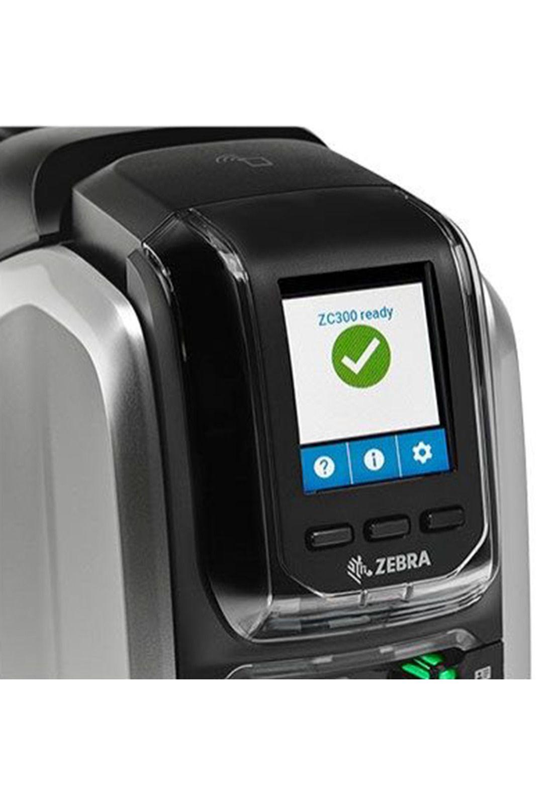 Impresora de Credenciales Zebra ZC300 + 200 Tarjetas + Cinta-2