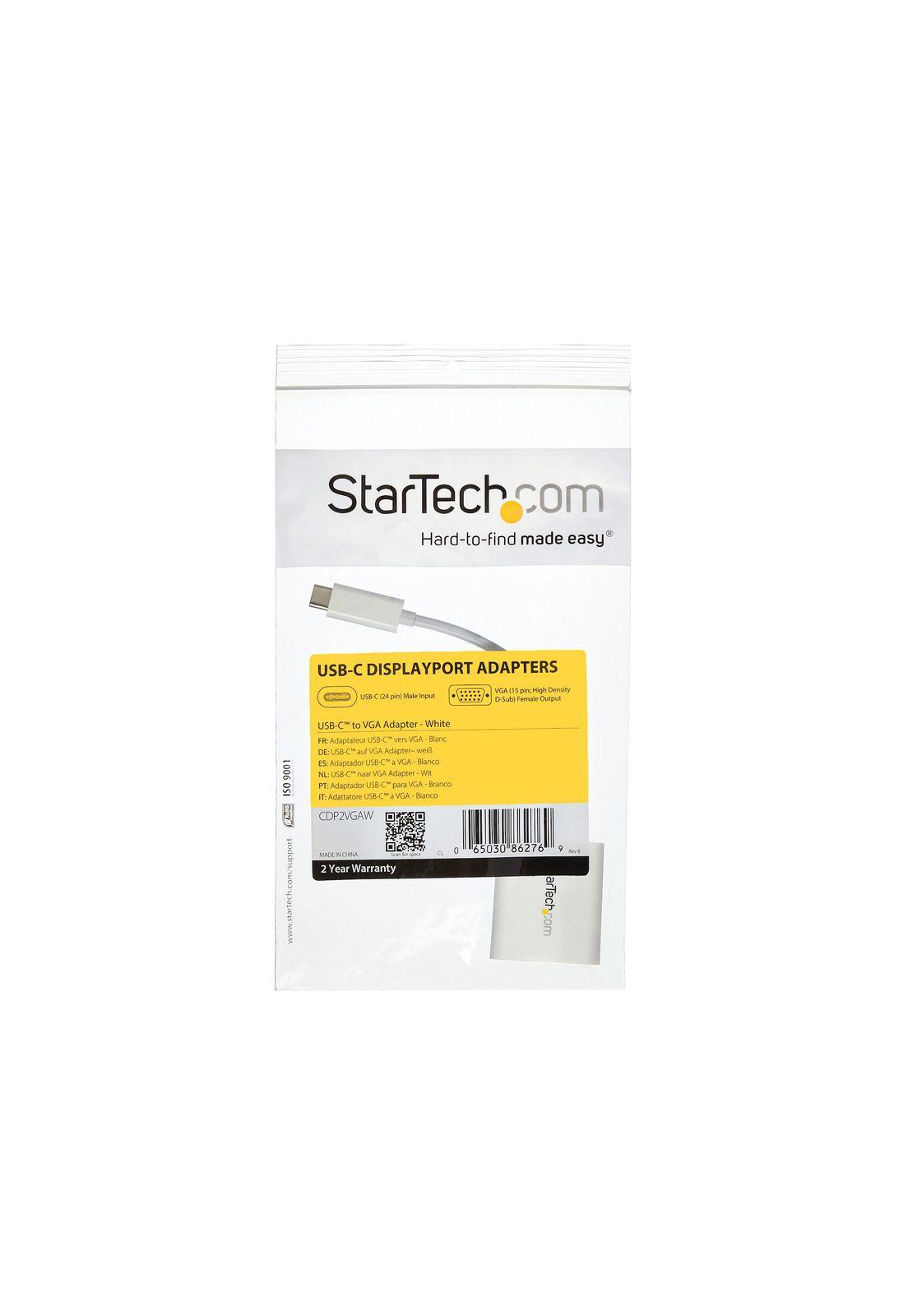 Cable Adaptador de 14cm USB-C a VGA Blanco StarTech-8