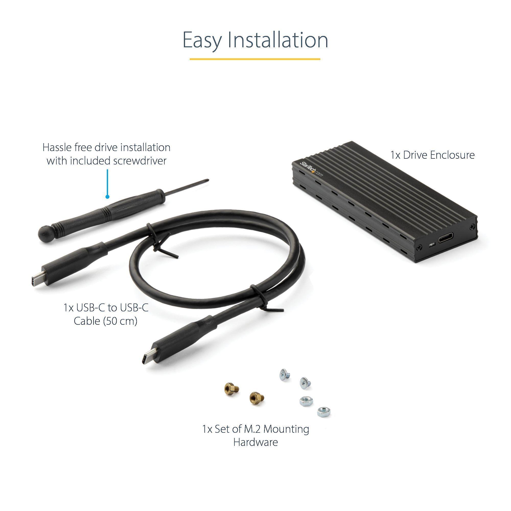 Cofre USB-C de 10Gbps a SSD NVMe M.2 - Portátil y Externo-10