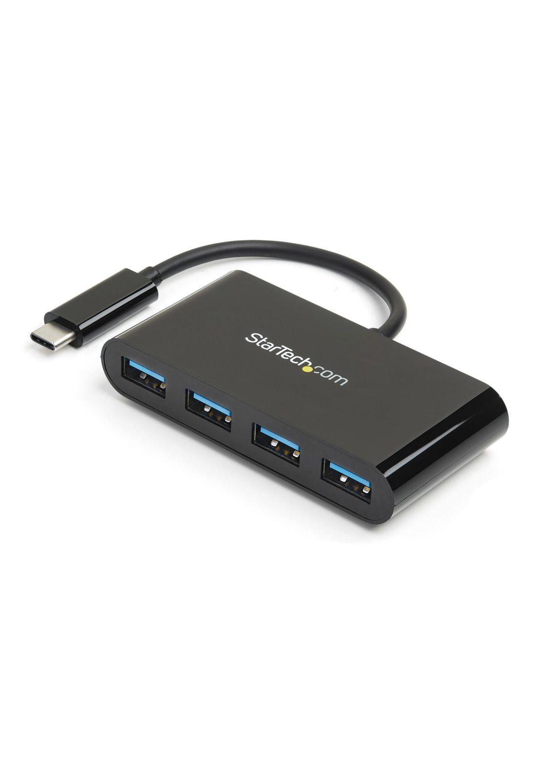 Hub Concentrador USB-C de 4 Puertos USB 3.0 StarTech Negro-0