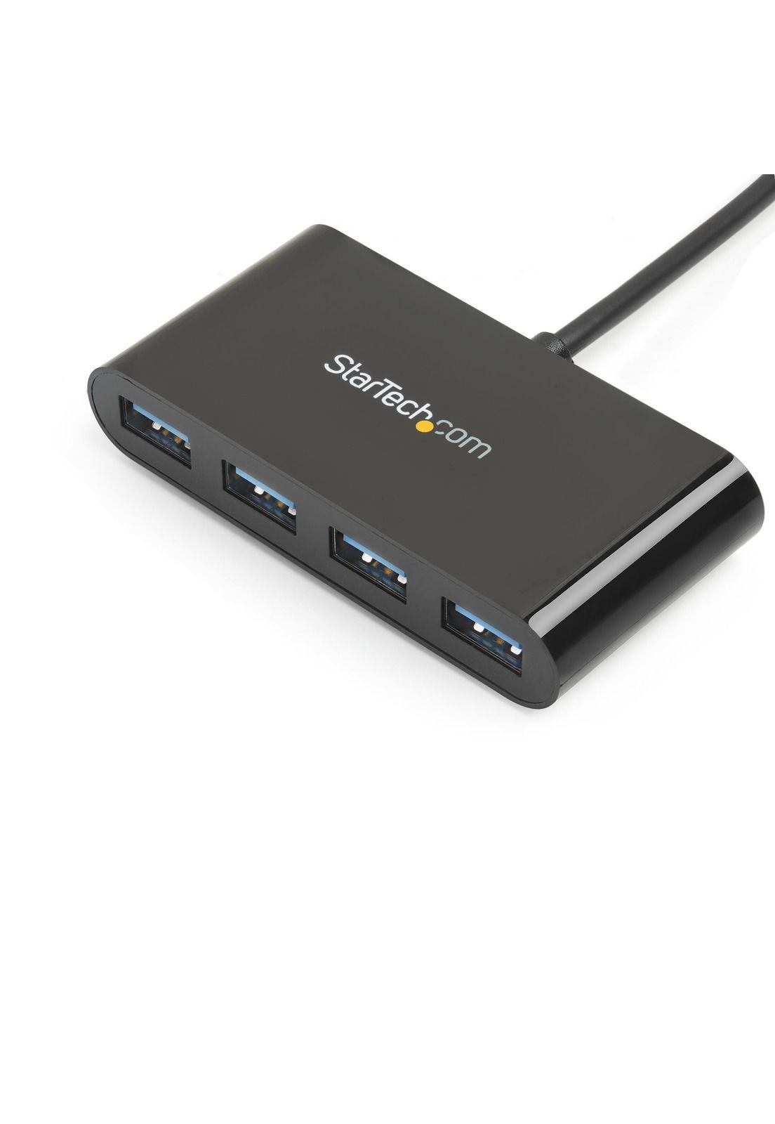 Hub Concentrador USB-C de 4 Puertos USB 3.0 StarTech Negro-3