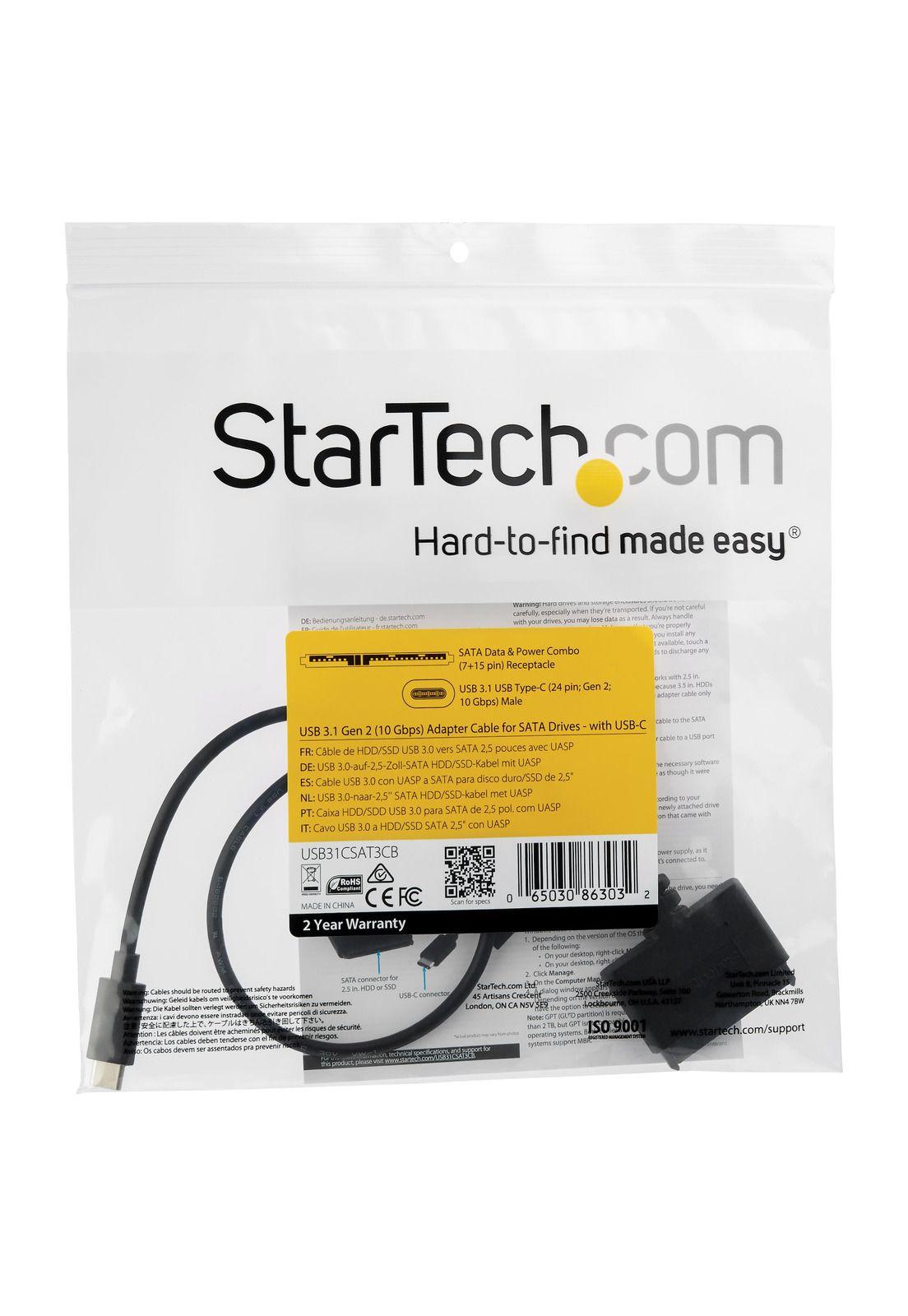 Cable adaptador USB 3.1 10Gbps SATA para unidades 2,5 USB-C-3