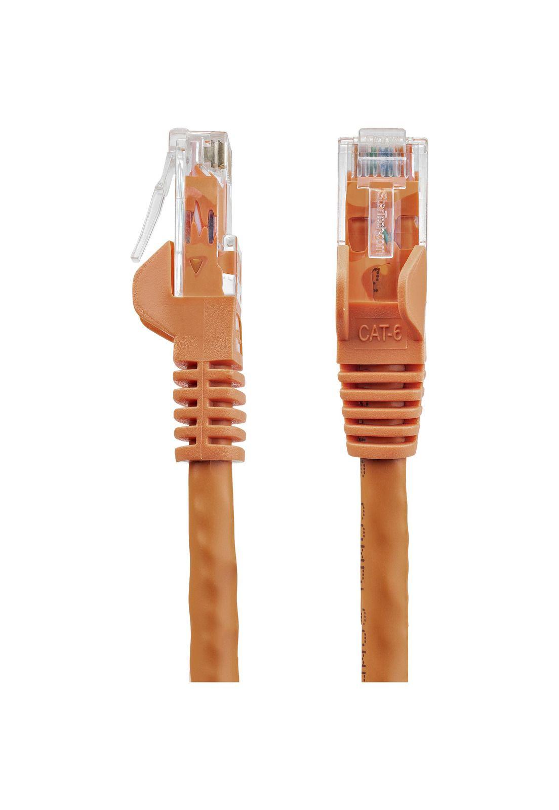 Cable 3m Red Ethernet UTP Cat6 Snagless Naranja RJ45-2