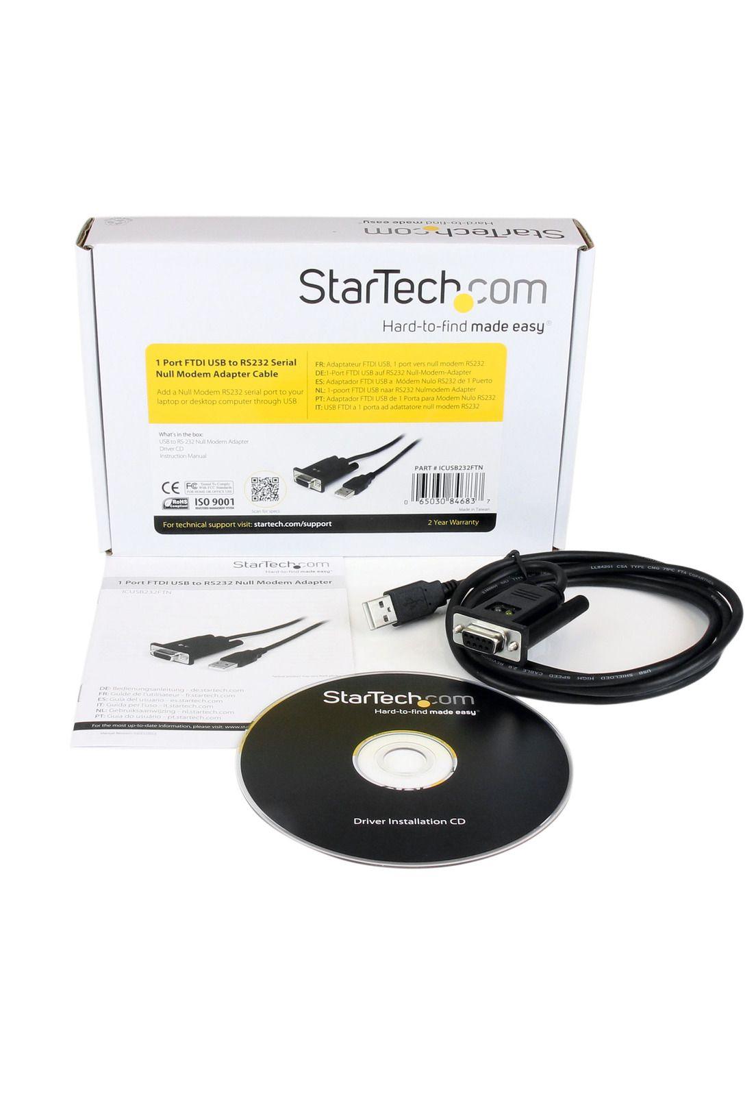 Cable Adaptador USB a Módem Nulo RS232 Serial DCE con FTDI-3