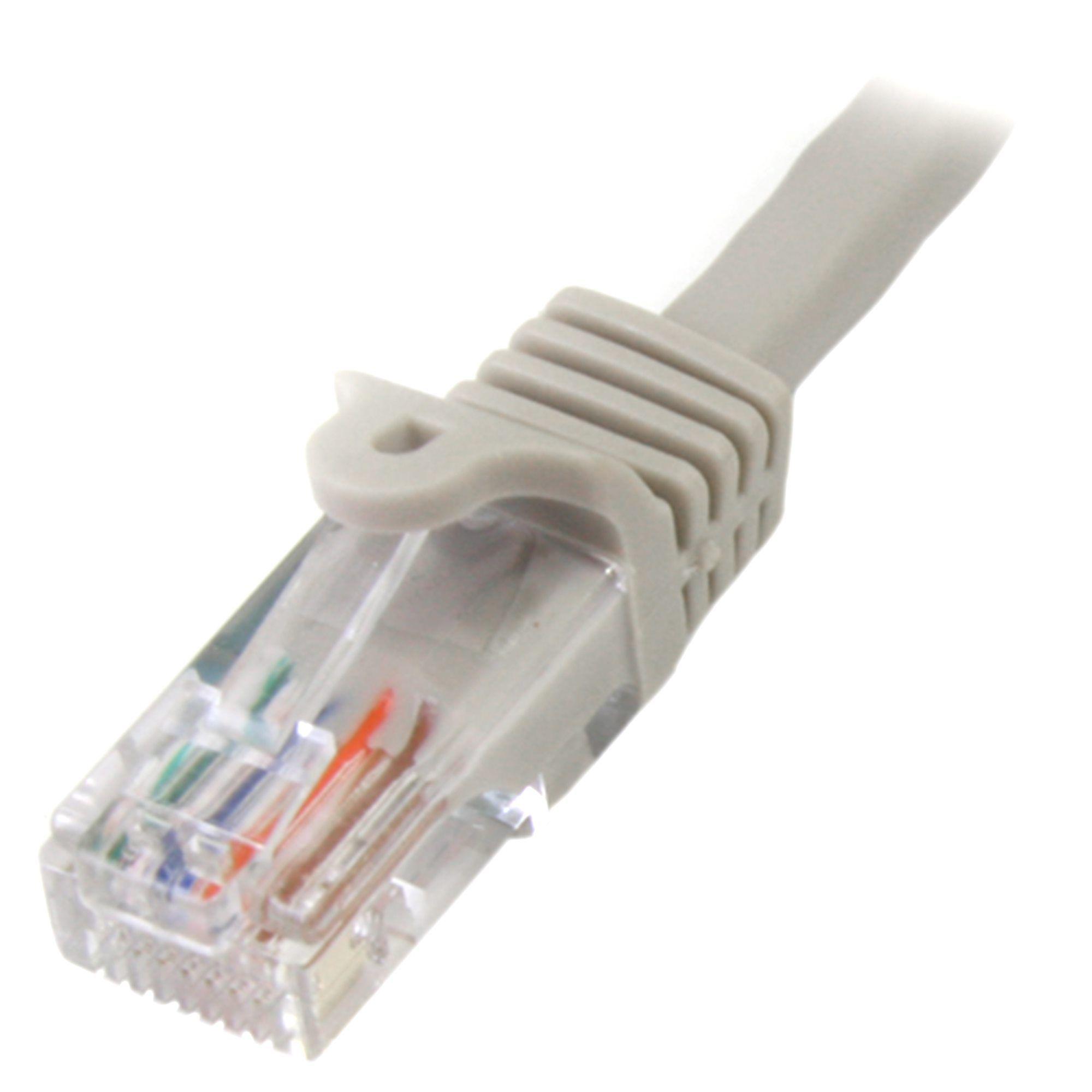 Cable 90cm Cat5e Gris - Sin Enganches-1