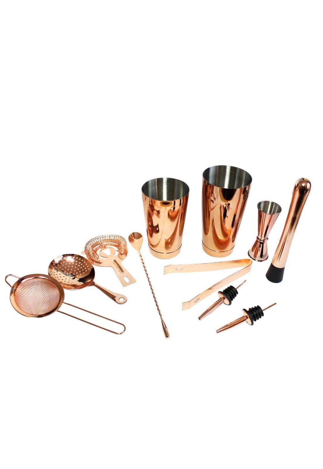 Set Bartender Juego Coctelera Cobre 10 piezas Moderna-2