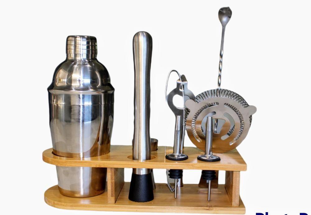 SET BARTENDER O SET BARMAN DE 10 PIEZAS ACERO INOXIDABLE-0