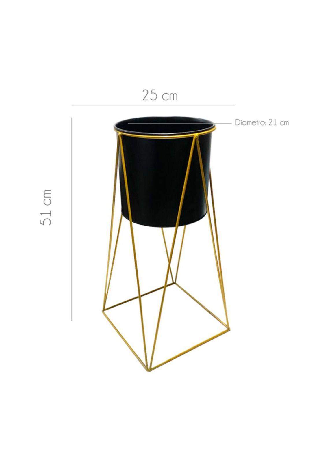 Maceta Macetero Pedestal Decorativo Negro-2