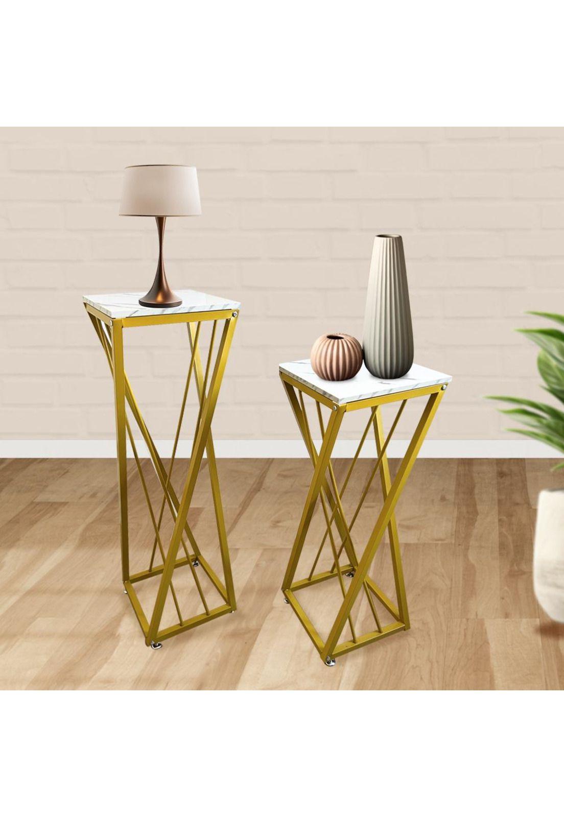 Mesa Lateral Decorativa Moderna XL – Soporte Plantas Decoración-3