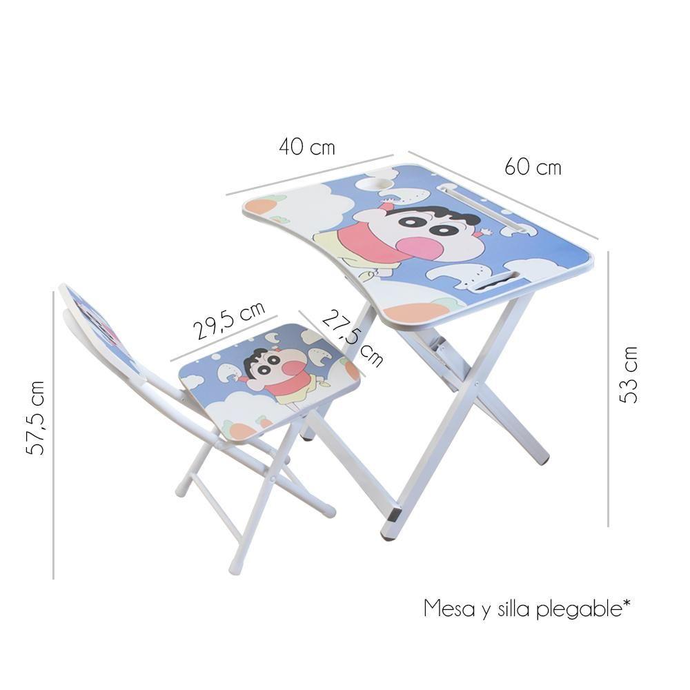 Mesa Escritorio Plegable infantil mas Silla-0