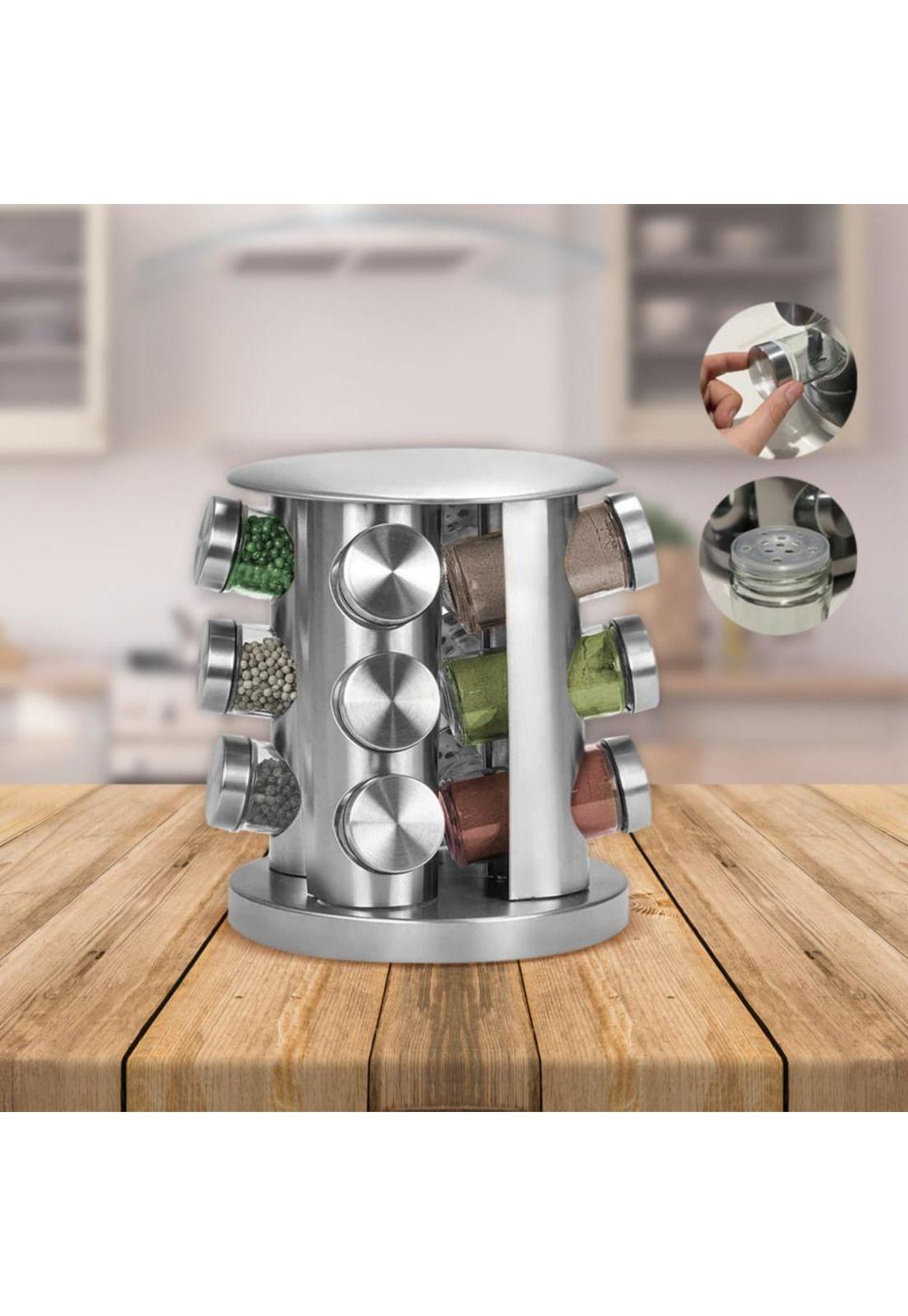 Especiero Condimentero 12 piezas Giratorio-2