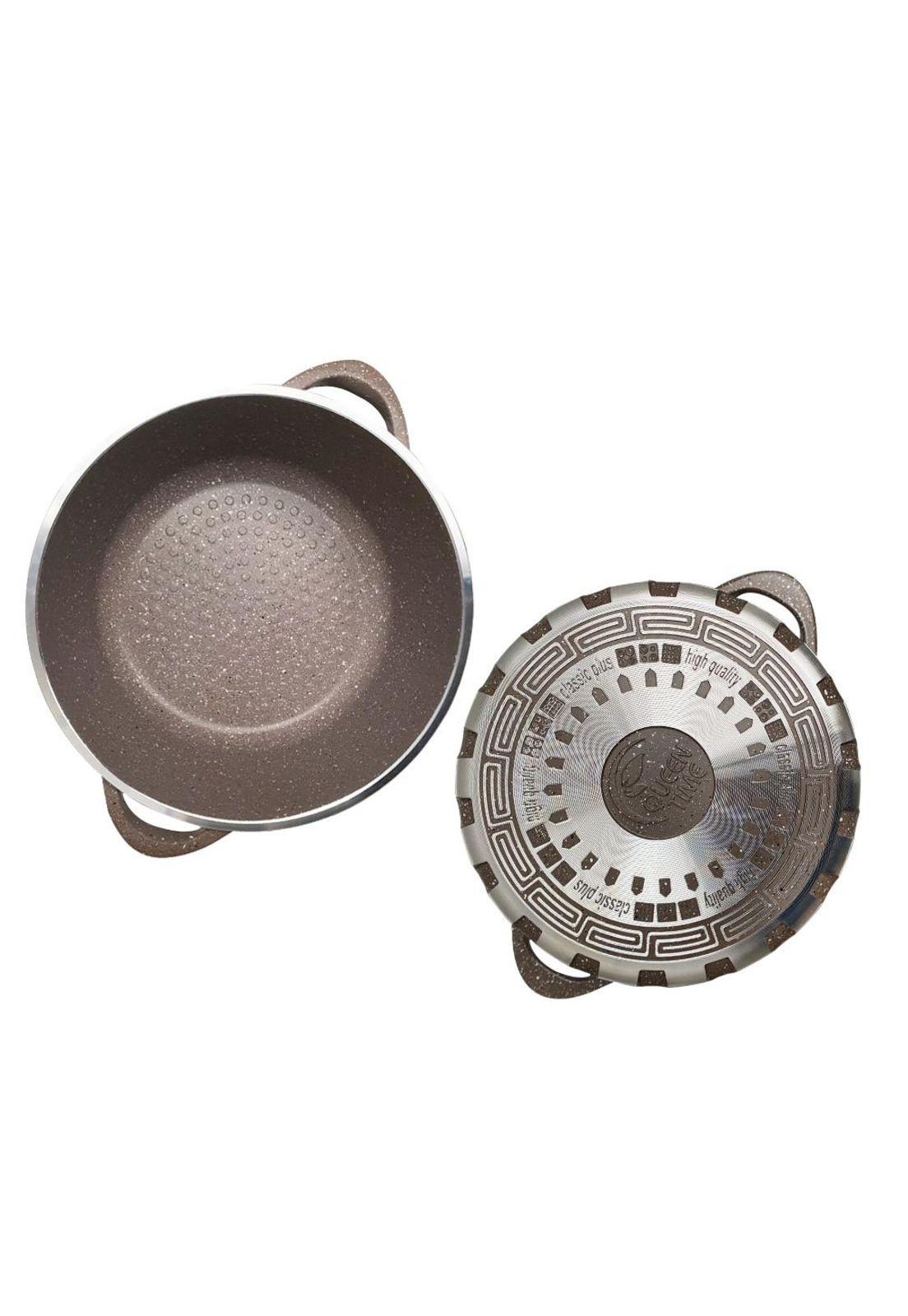 Batería de Cocina 10 Piezas Altas Granito Antiadherente Marron-0