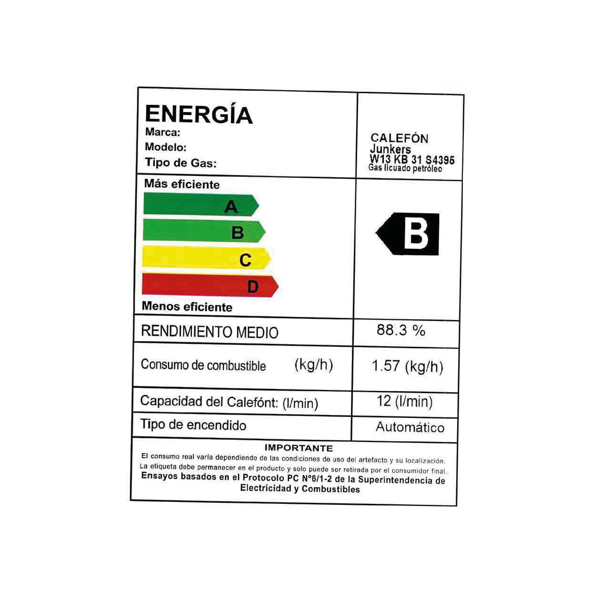 Calefón ionizado 13 litros gas licuado HydroBattery Smart C-5