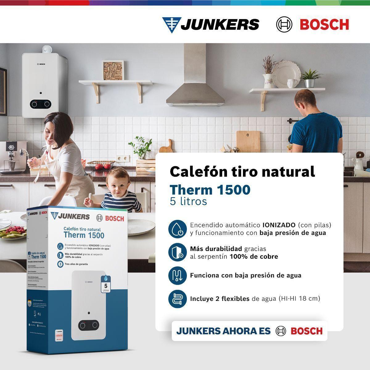 Calefont 5 Litros Gas Licuado Tiro Natural Junkers Bosch Therm 1500-4