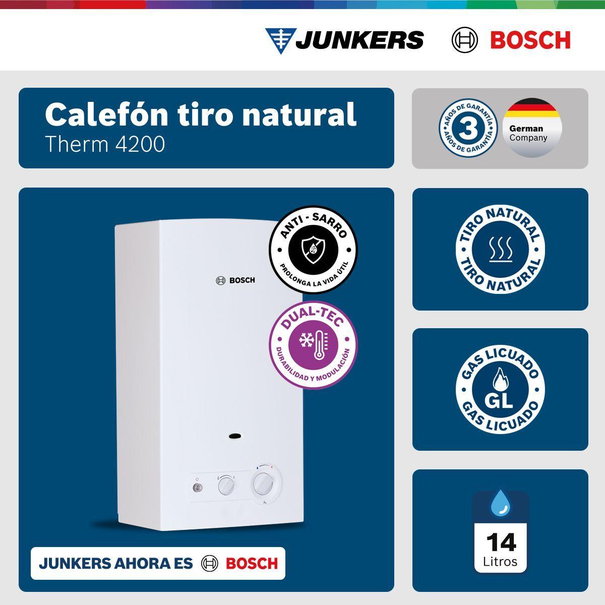 Calefón ionizado 14 litros gas licuado Therm 4200-1
