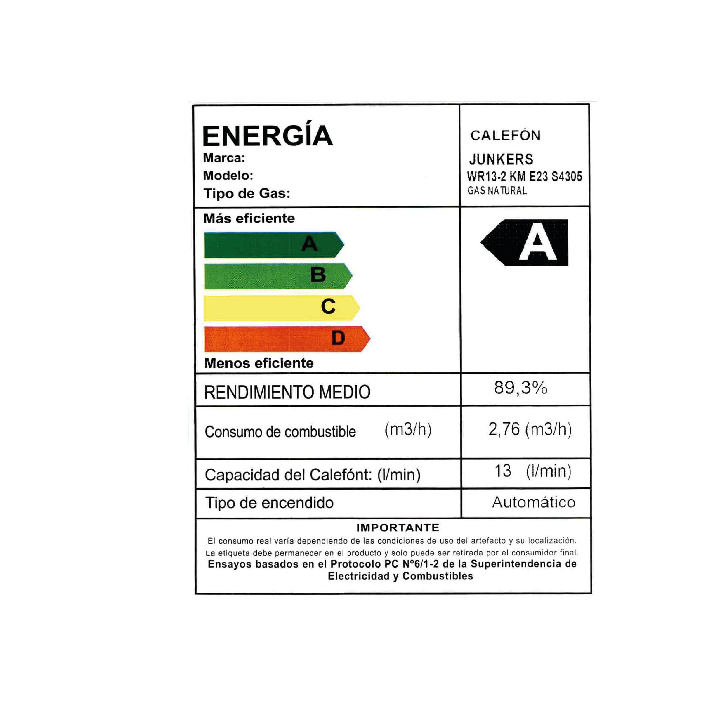 Calefón tiro forzado 13 litros gas natural HydroWind-5
