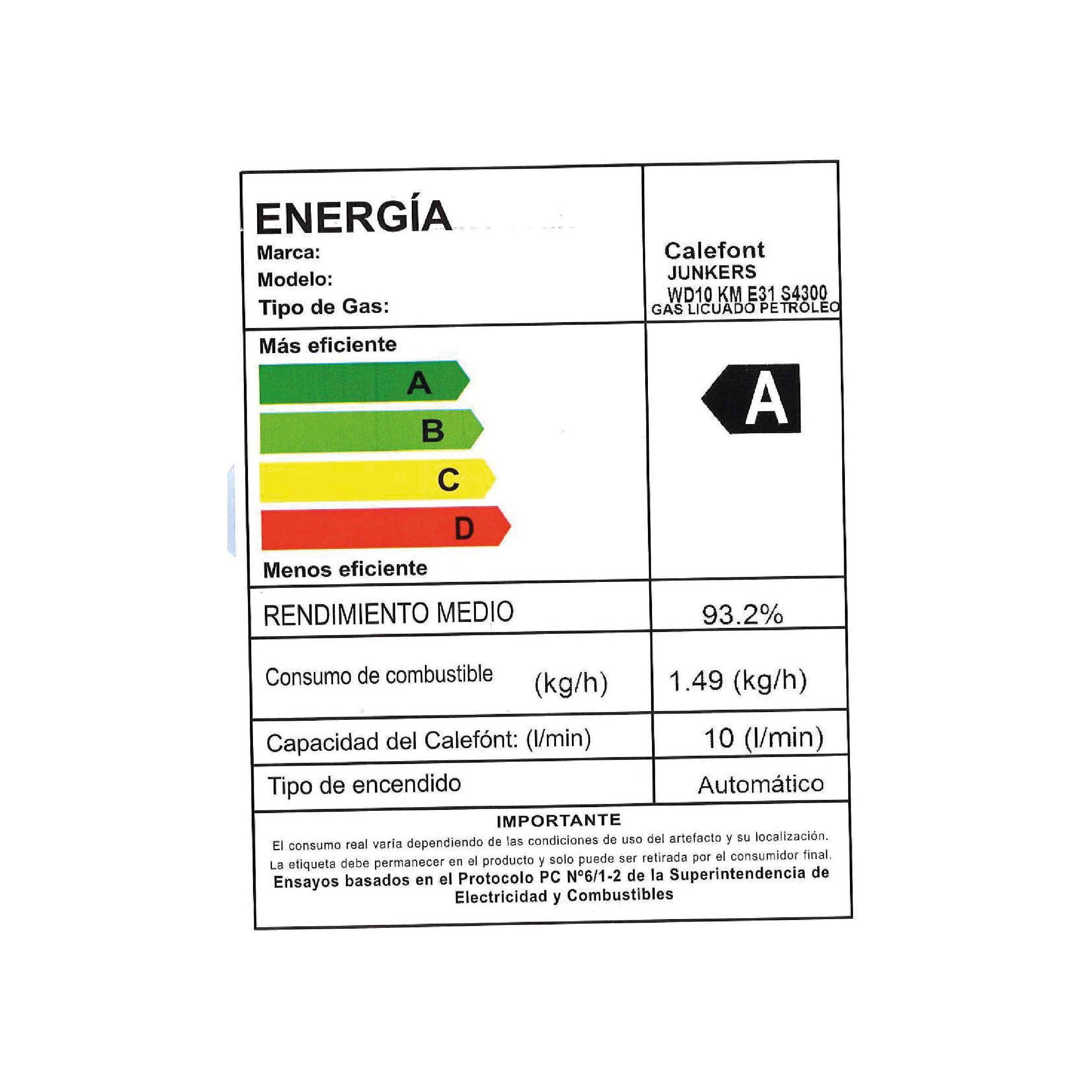 Calefon tiro forzado 10 litros gas licuado HydroWind-Easy-5