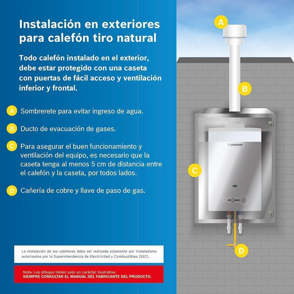 Calefón ionizado 10 litros gas natural HydroBase 1500-2