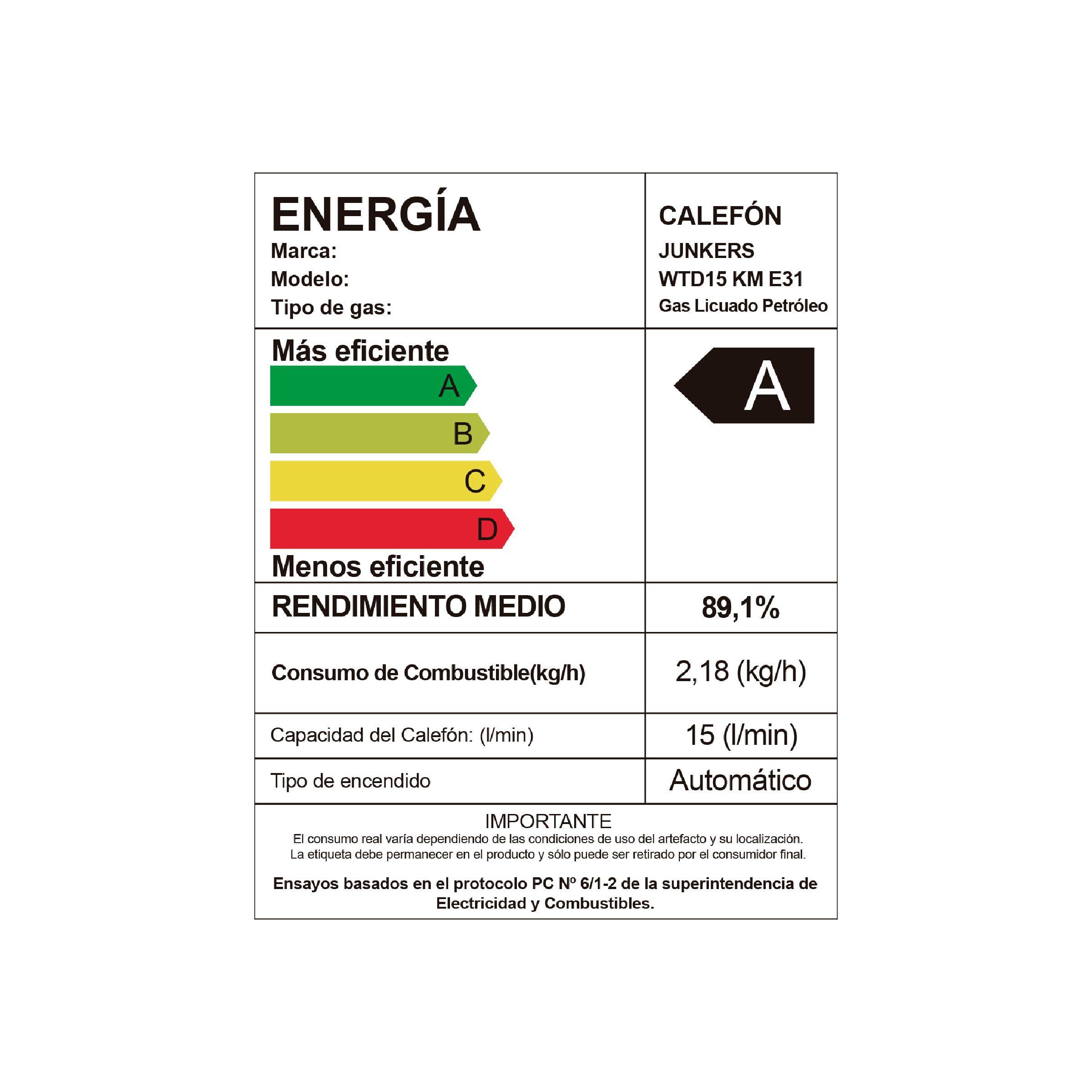 Calefón tiro forzado 15 litros gas licuado HydroWind-Plus-5
