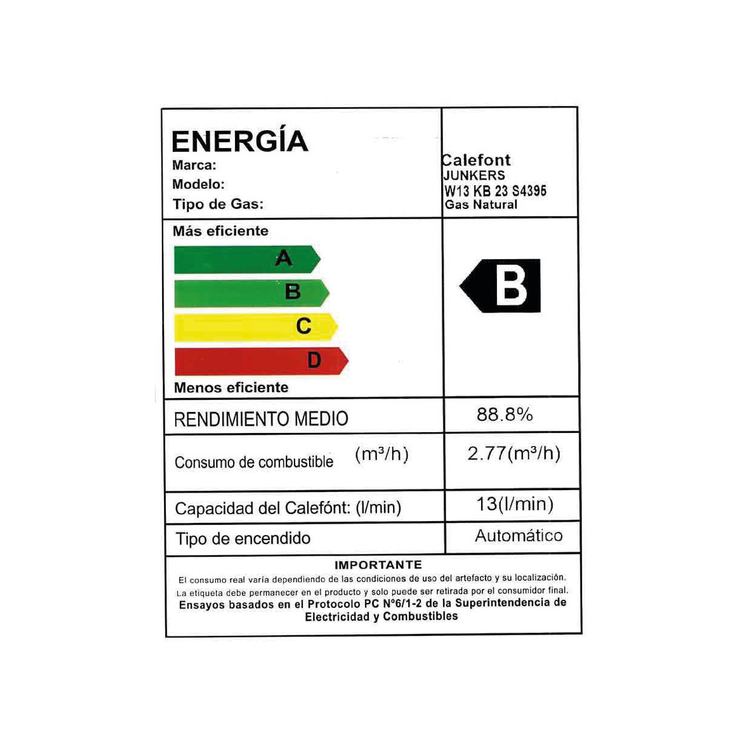 Calefón ionizado 13 litros gas natural HydroBattery Smart C-5