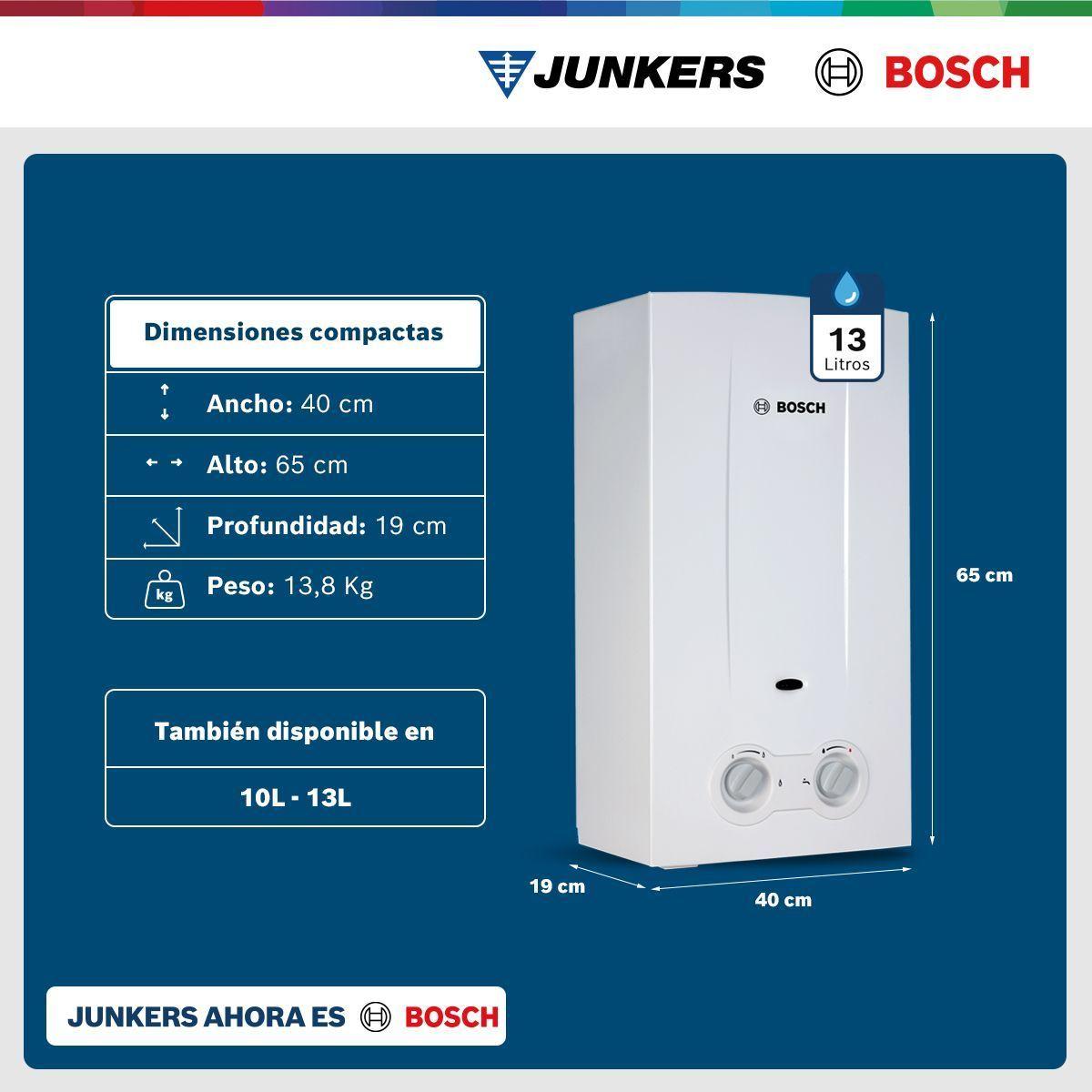 Calefont 13 Litros Gas Licuado Tiro Natural Junkers Bosch Therm 2200-1