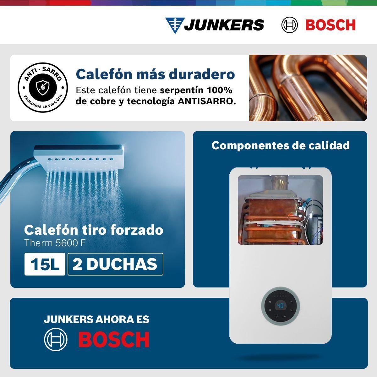 Calefón tiro forzado 15 litros gas natural Therm 5600 F -3
