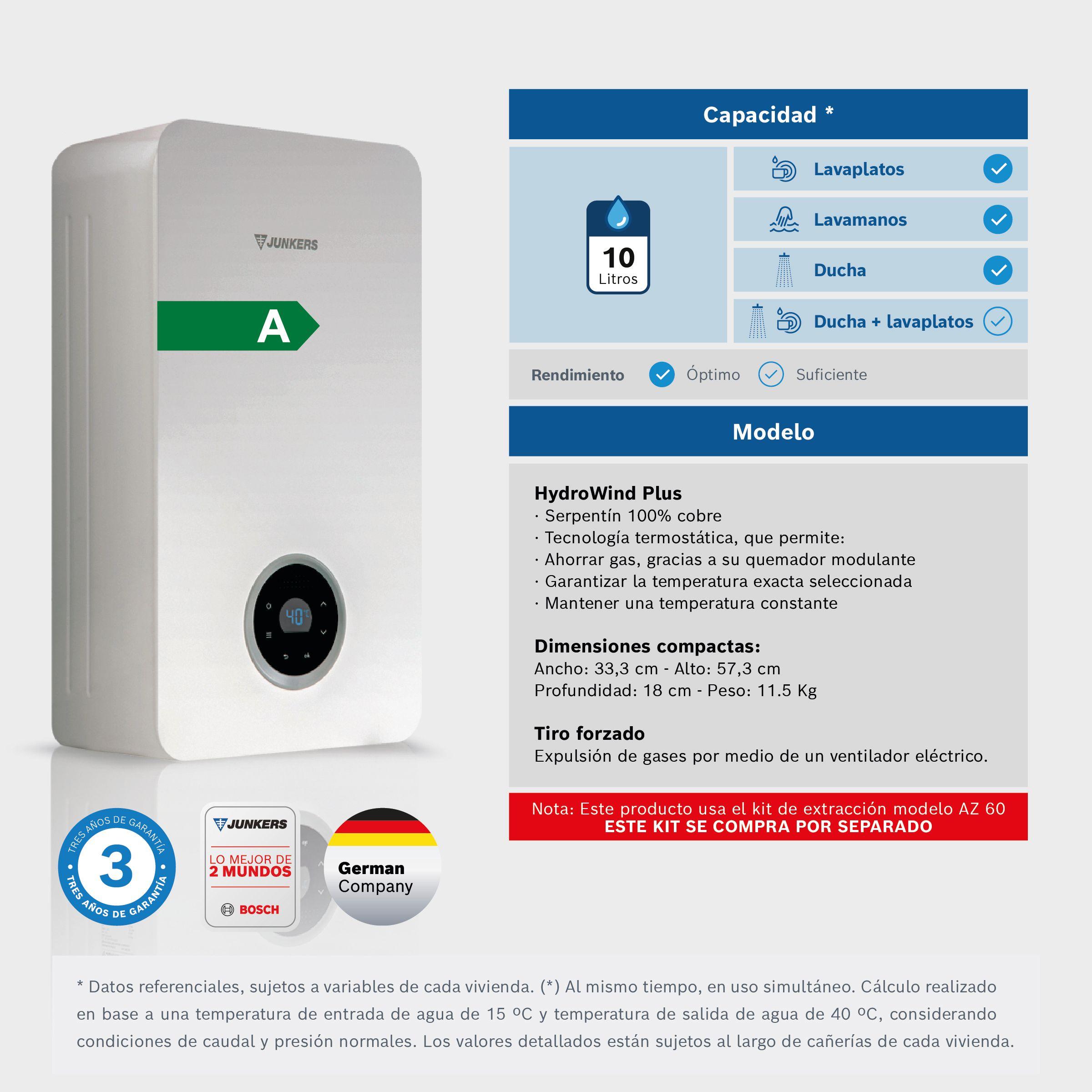 Calefón tiro forzado 10 litros gas natural HydroWind-Plus-2