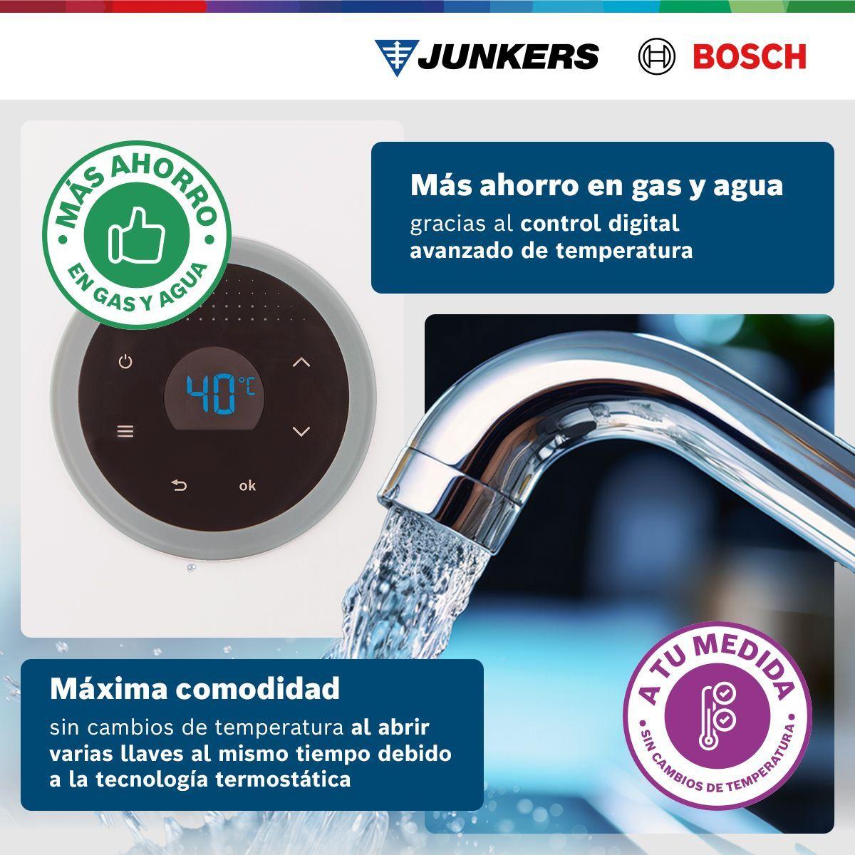 Calefón tiro forzado 21 litros gas natural Therm 5600 F -5