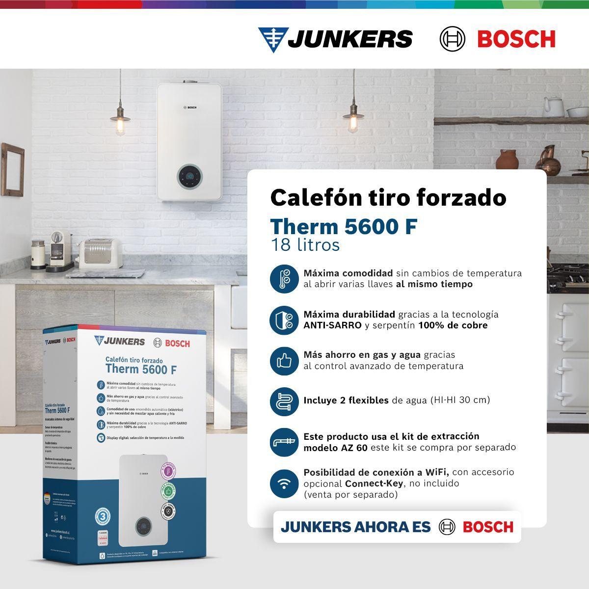 Calefón tiro forzado 18 litros gas natural Therm 5600 F -4