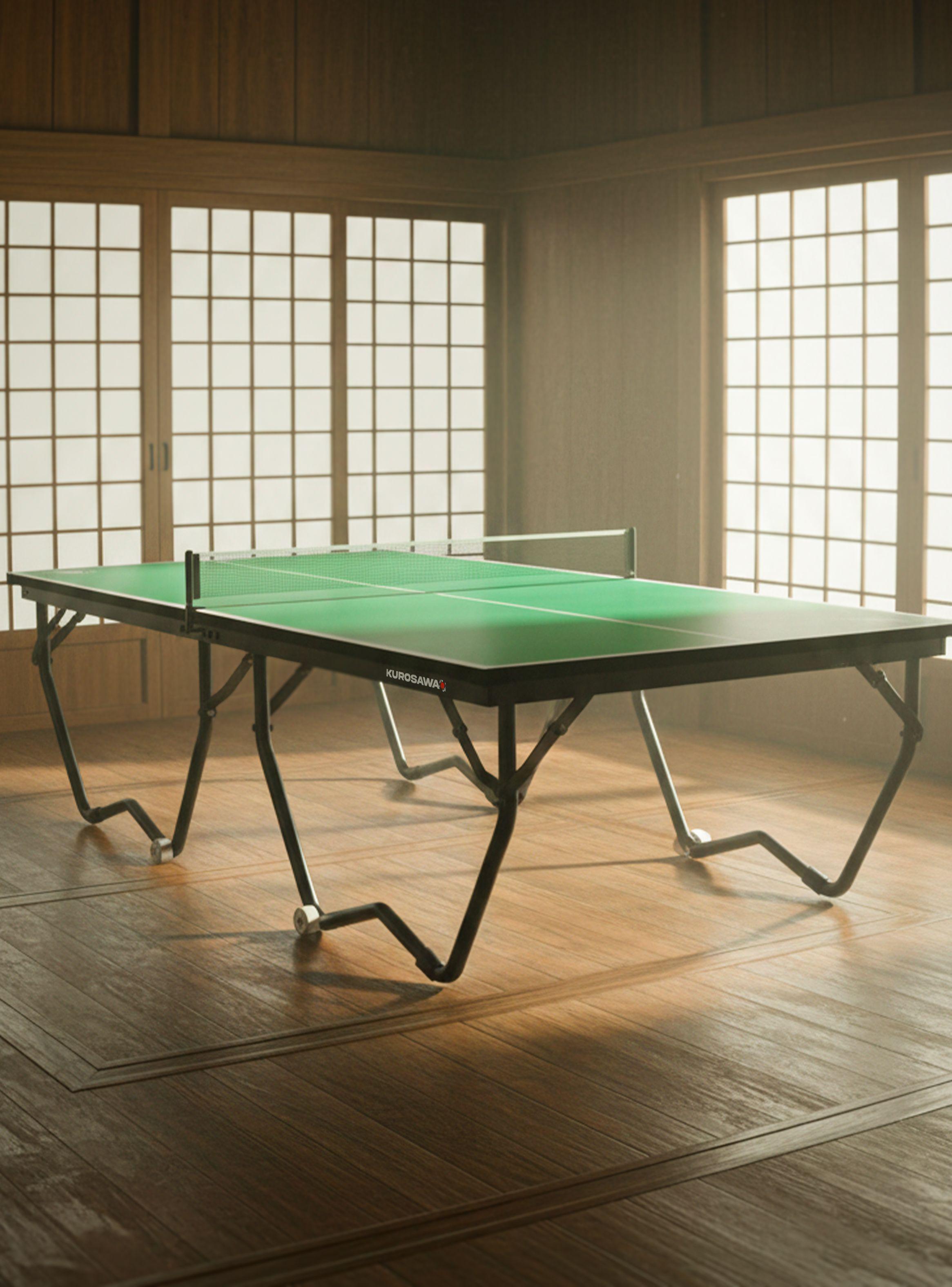 Mesa De Ping Pong Plegable Kurosawa Asagi Verde-6