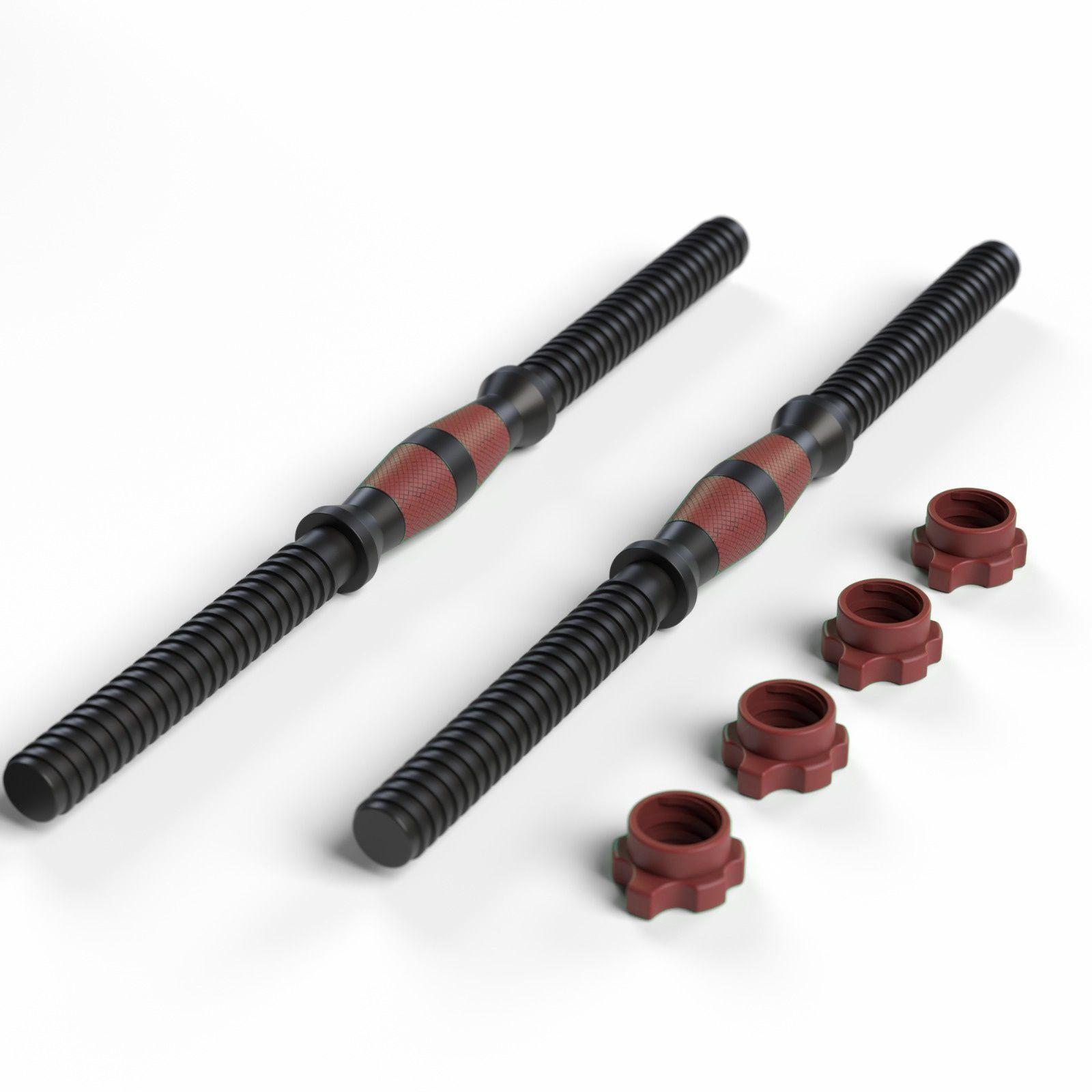 Set Mancuernas 2 en 1 Fitmax 40 Kg PVC Rojo-2
