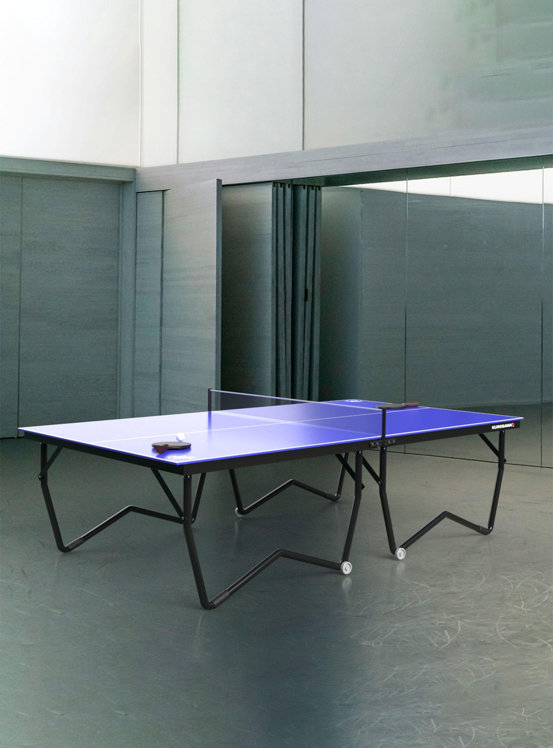 Mesa De Ping Pong Plegable Kurosawa Asagi Azul-4