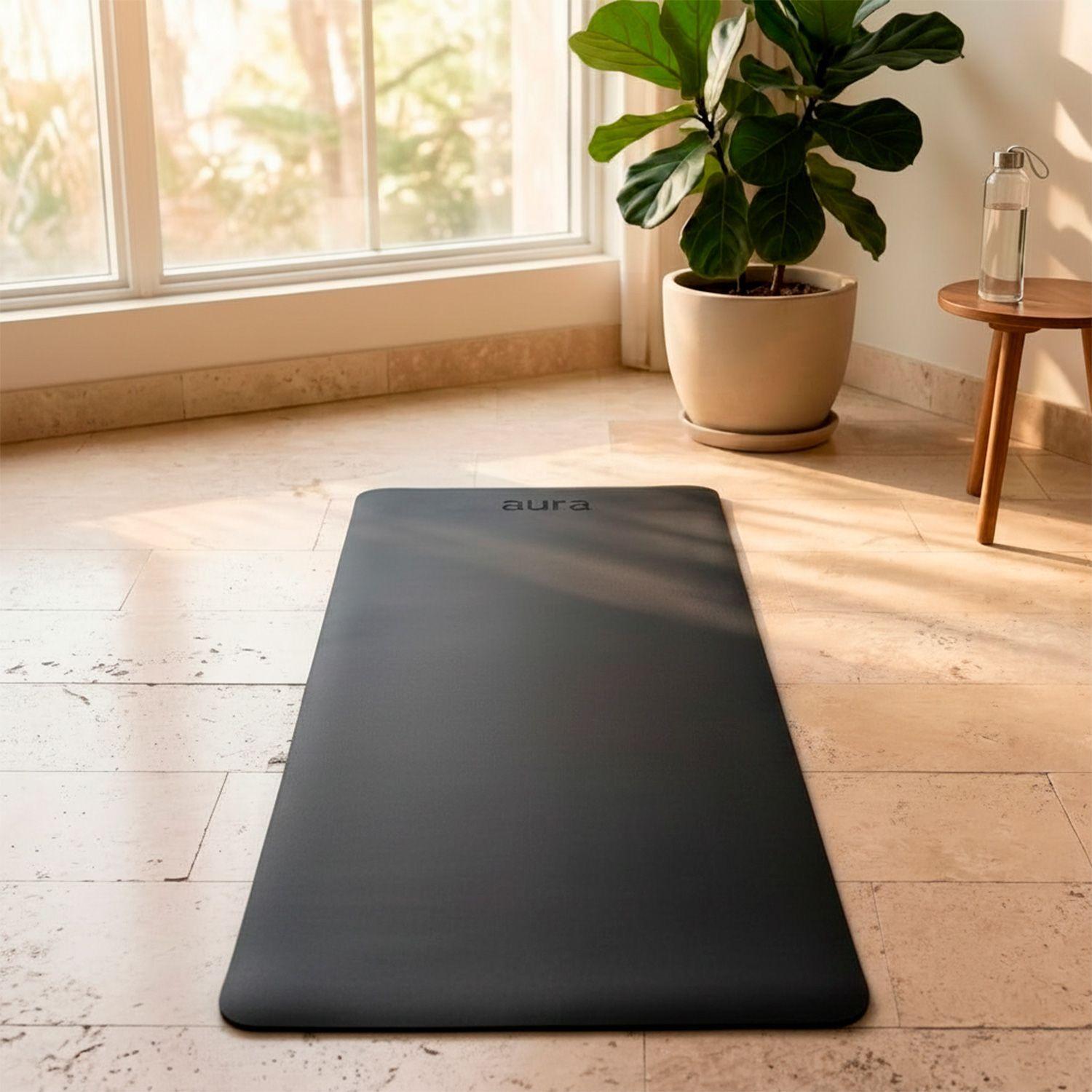 Mat de Yoga Profesional Aura Negro-4