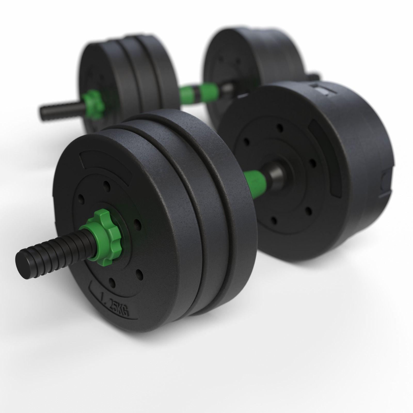 Set Mancuernas Green 3 en 1 ajustables 40 Kg-3