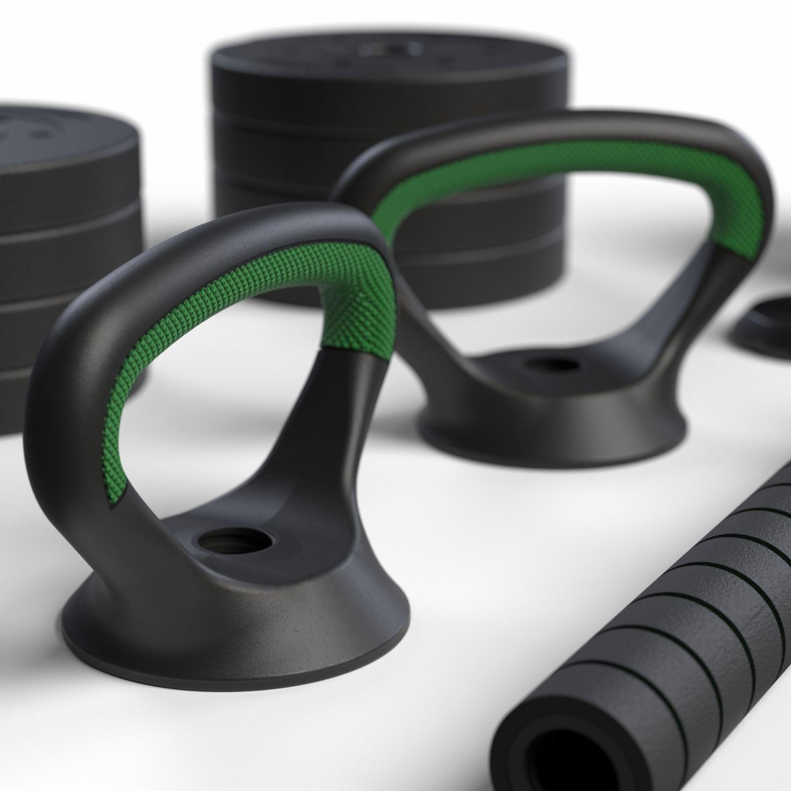 Set Mancuernas Green 3 en 1 ajustables 40 Kg-5