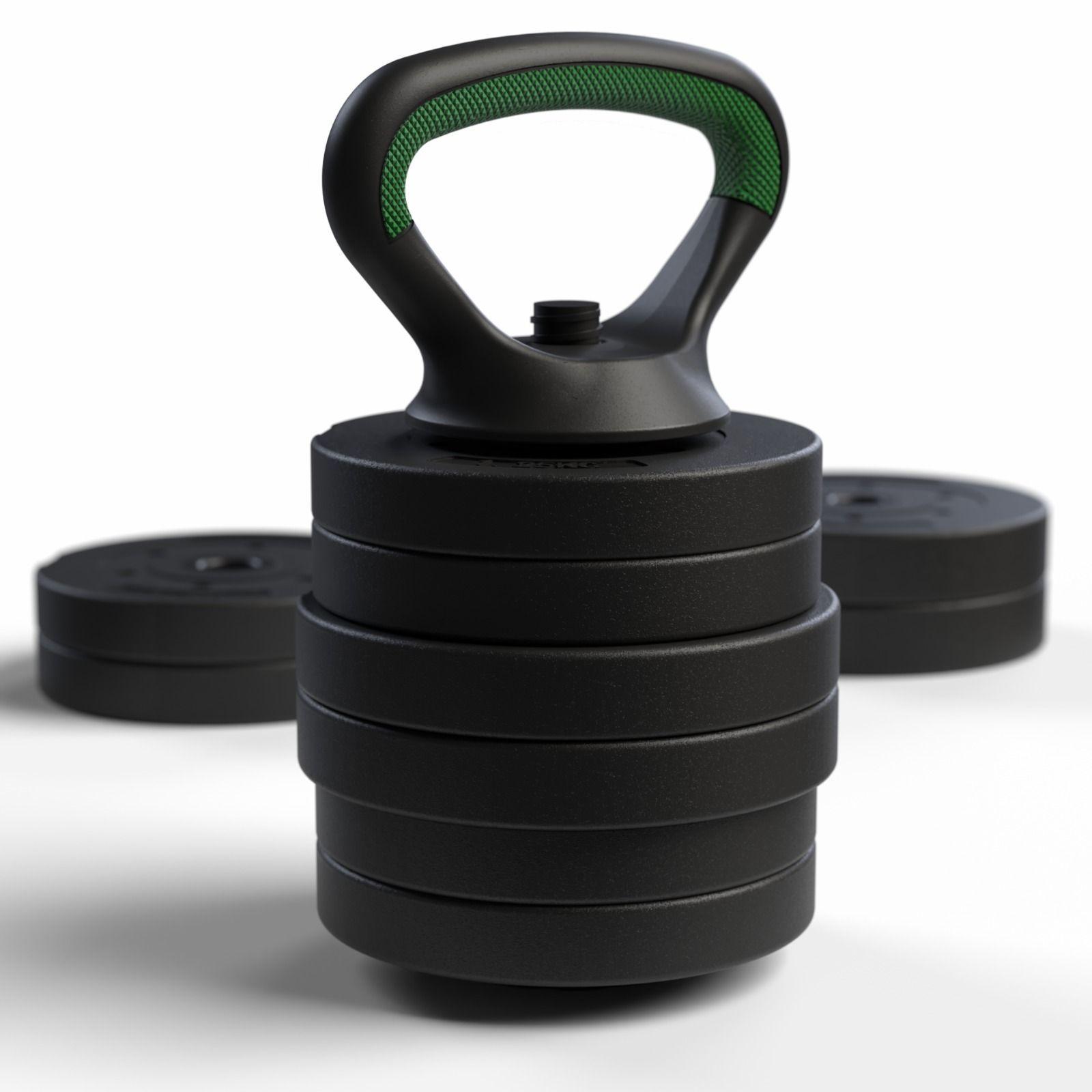 Set Mancuernas Green 3 en 1 ajustables 50 Kg-6
