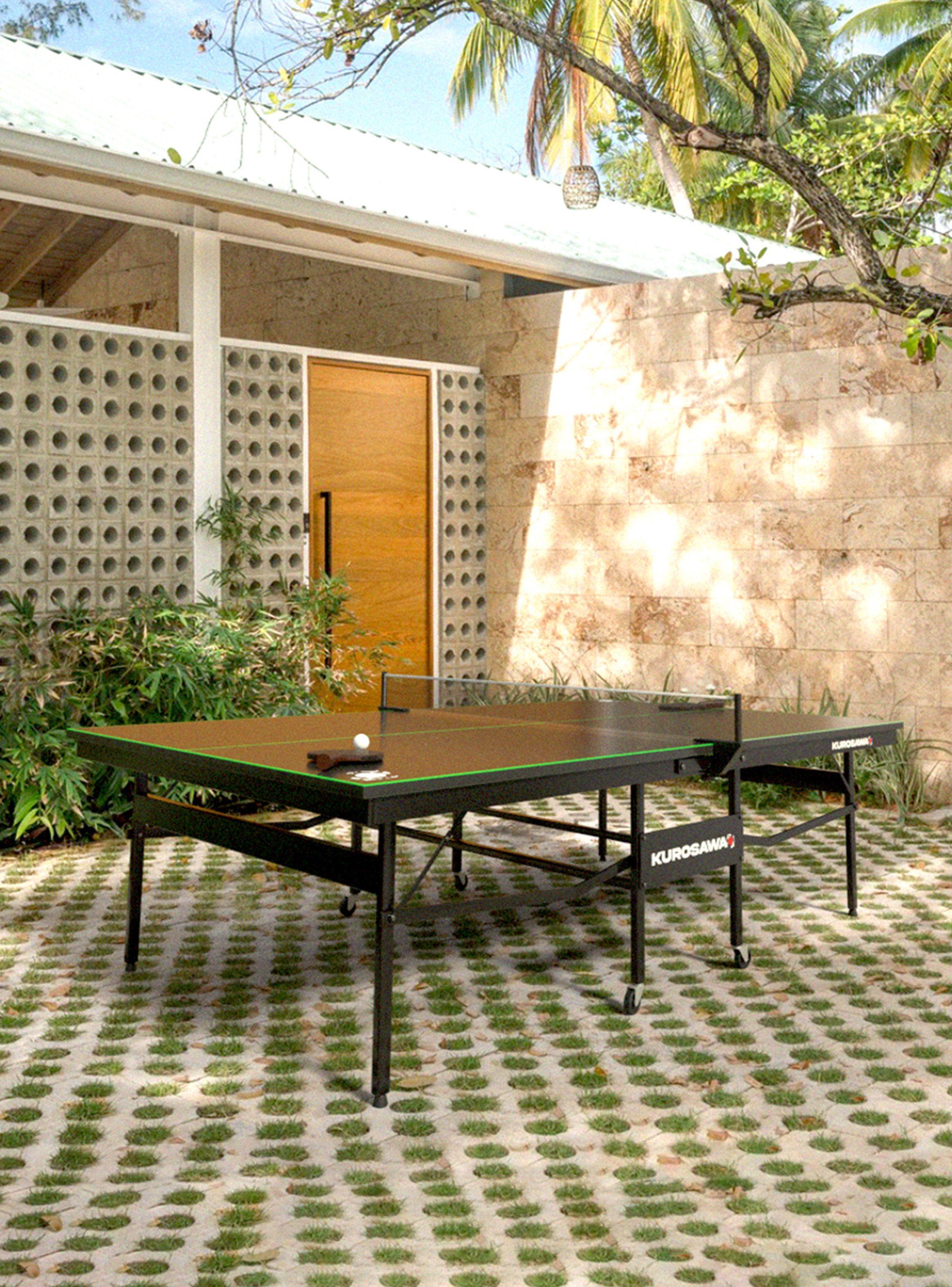 Mesa De Ping Pong Plegable Kurosawa Kohaku Negro-5