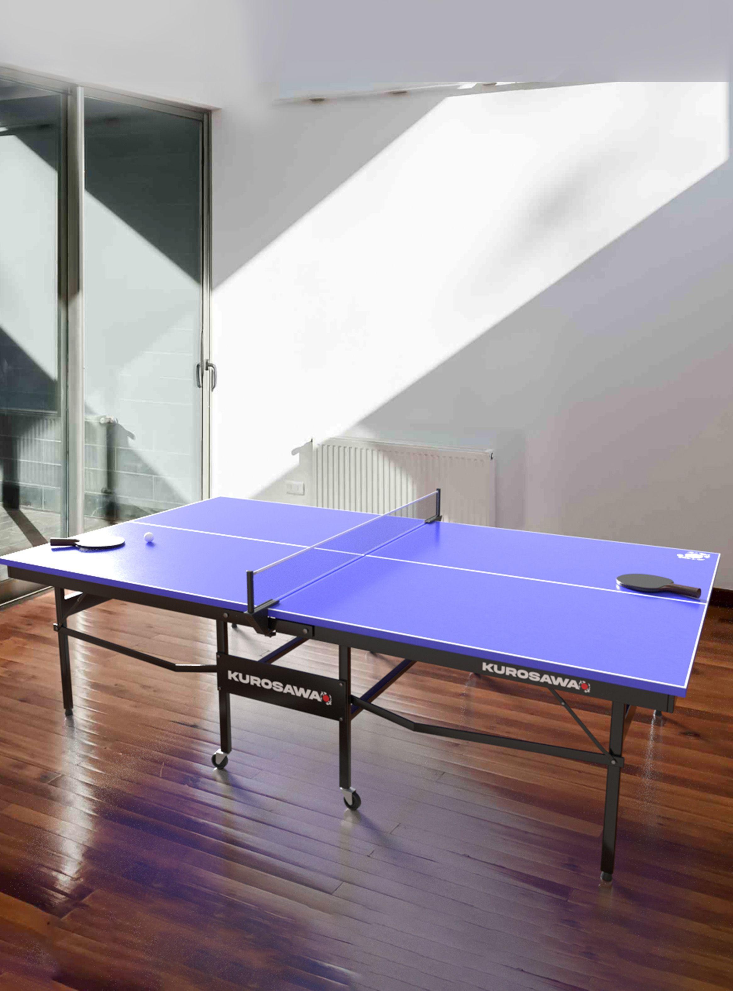 Mesa De Ping Pong Plegable Kurosawa Kohaku Azul-5