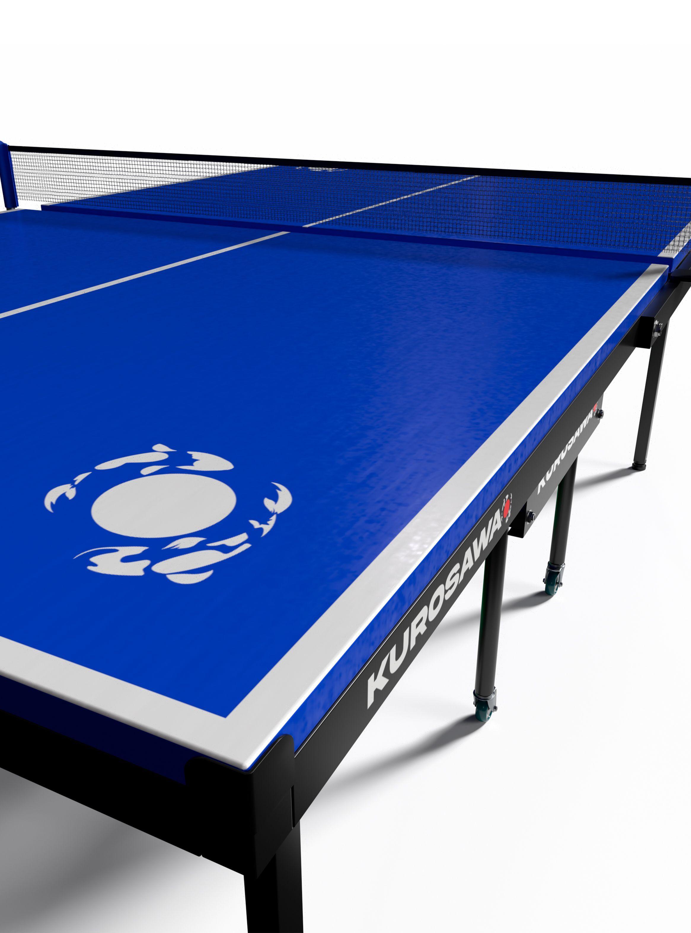 Mesa De Ping Pong Plegable Kurosawa Kohaku Azul-7