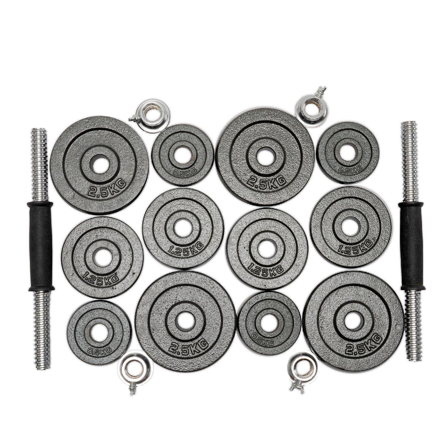 Set Mancuerna Hierro 20 Kg Ten Series-6