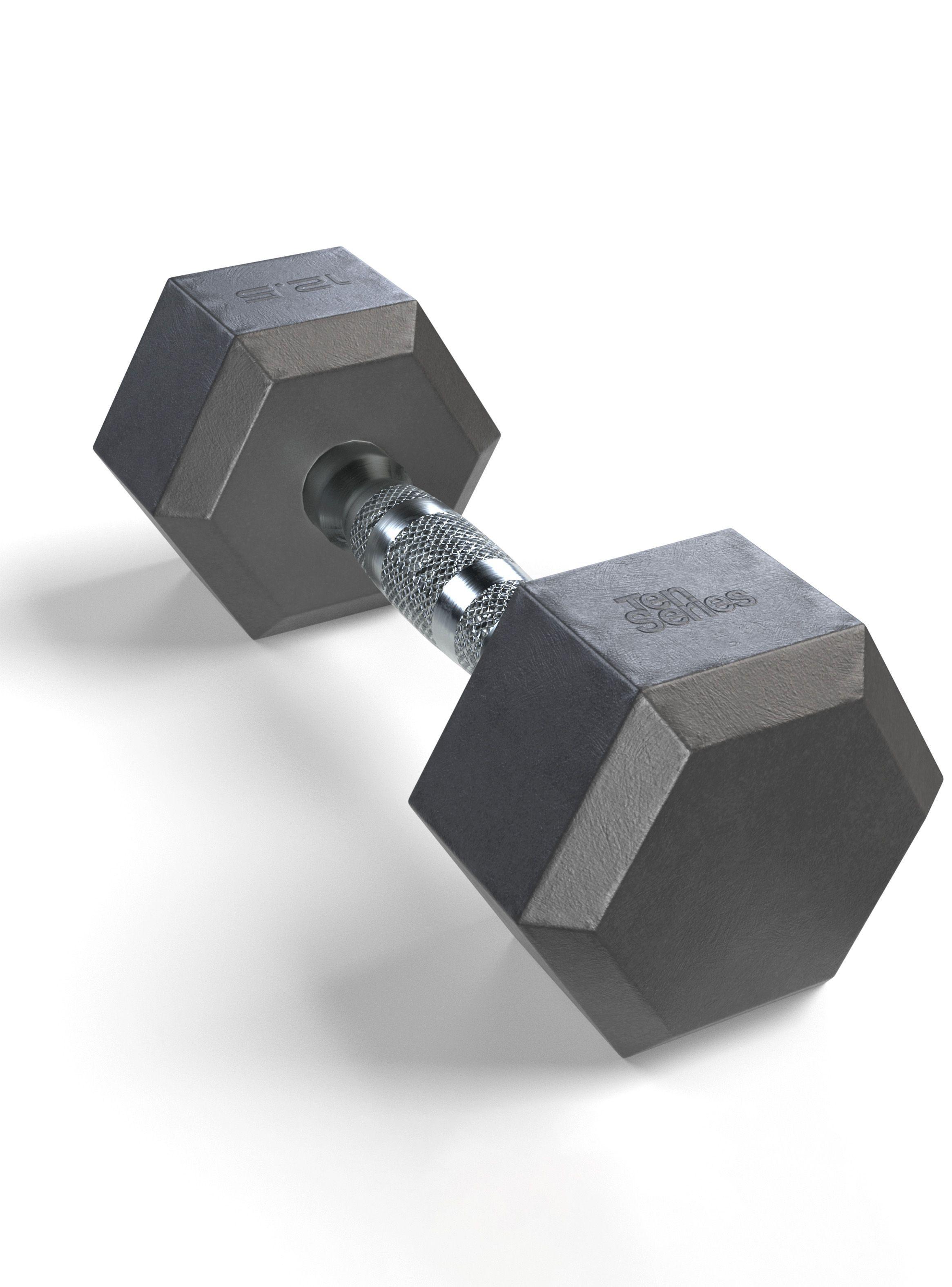 Mancuerna Hexagonal Recubierta en Caucho 12 5 kg-2