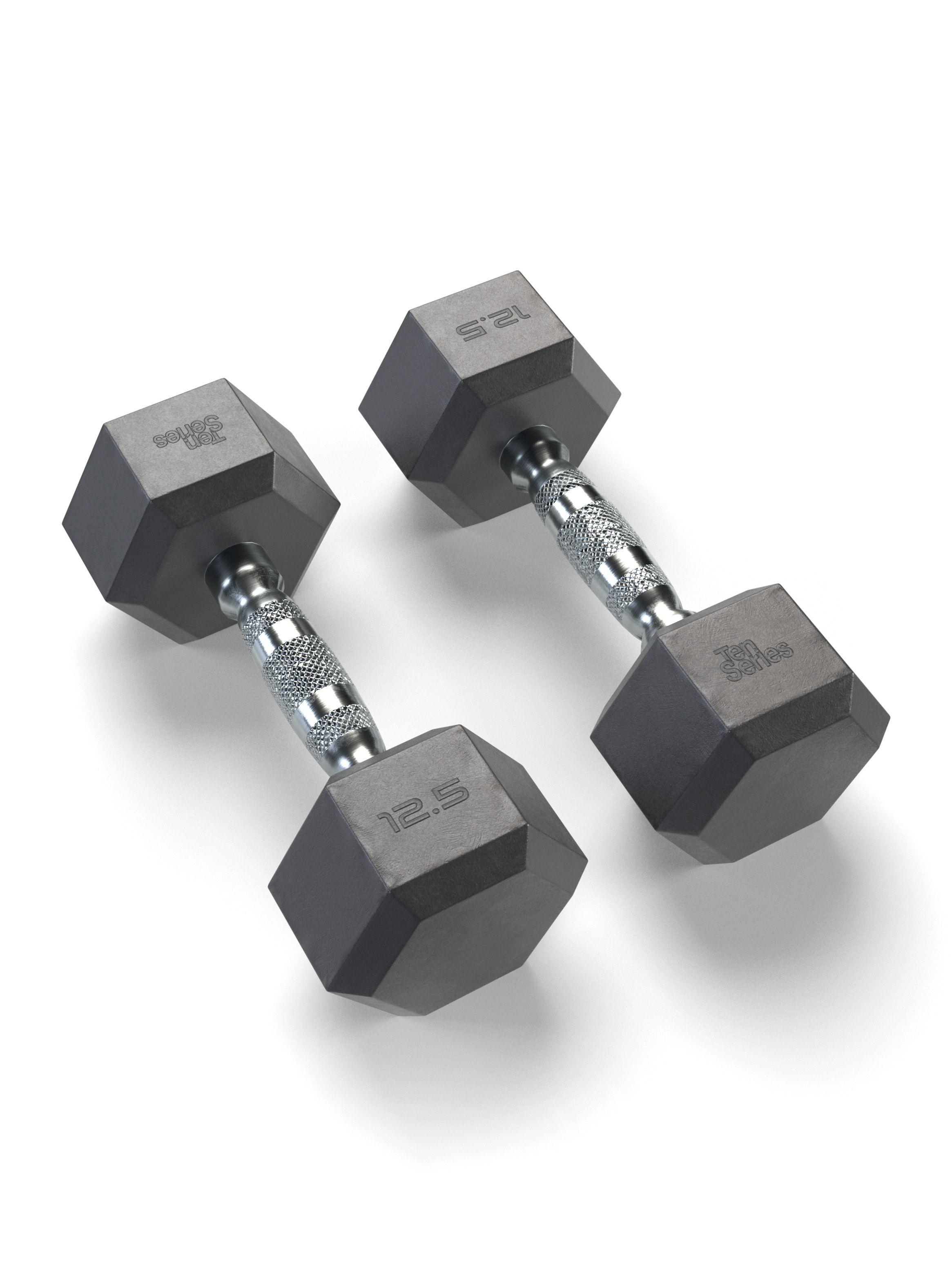 Mancuerna Hexagonal Recubierta en Caucho 12 5 kg-5