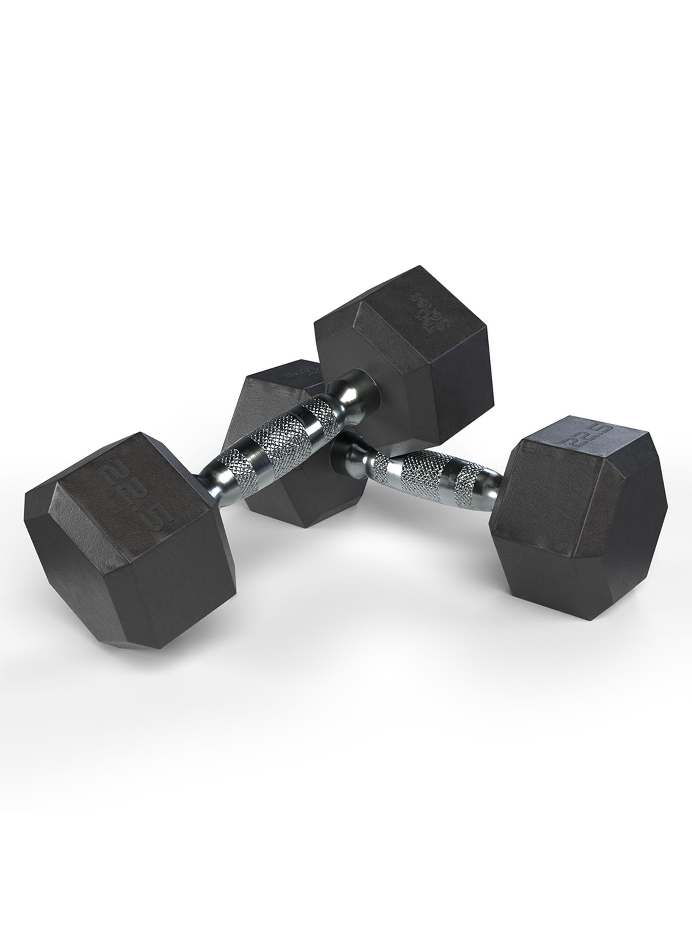 Mancuerna Hexagonal Recubierta En Caucho 22 5 Kg-2