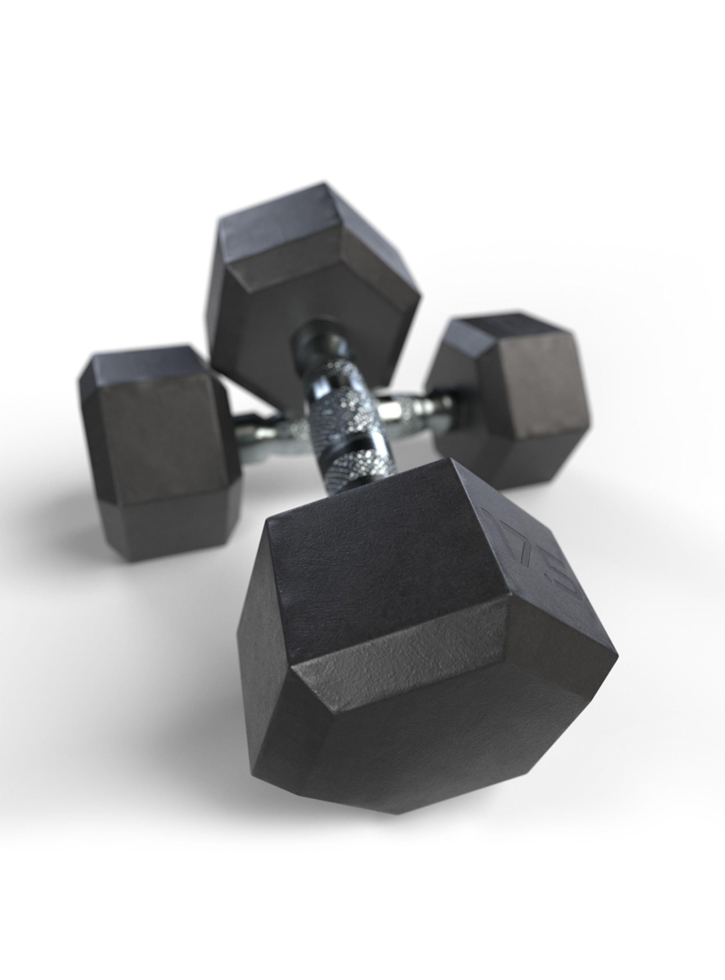 Mancuerna Hexagonal Recubierta En Caucho 17 5 Kg-3