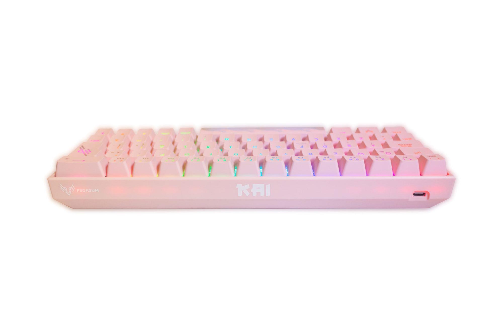 Teclado Kai Rosado Switch Blue - Pegasum-4
