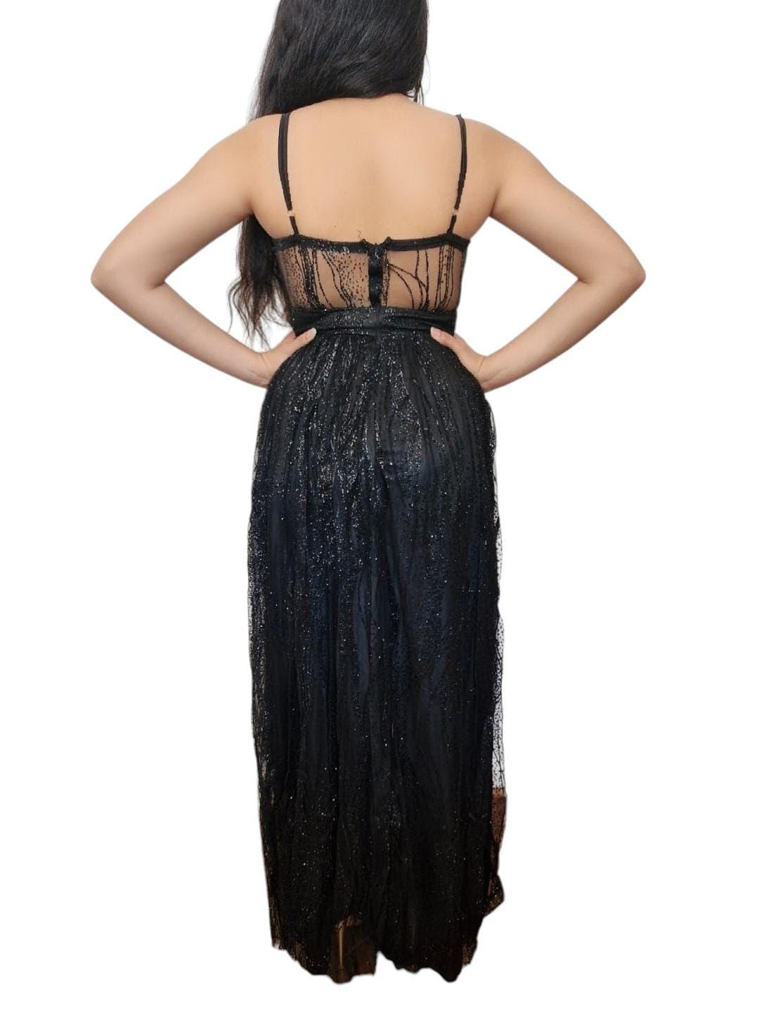Vestido De fiesta Con Brillos Aliannis-2