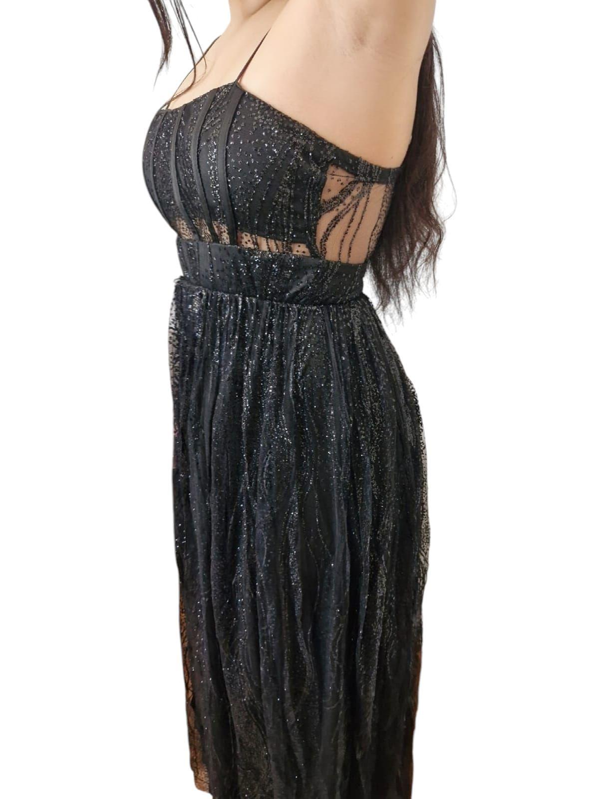 Vestido De fiesta Con Brillos Aliannis-3