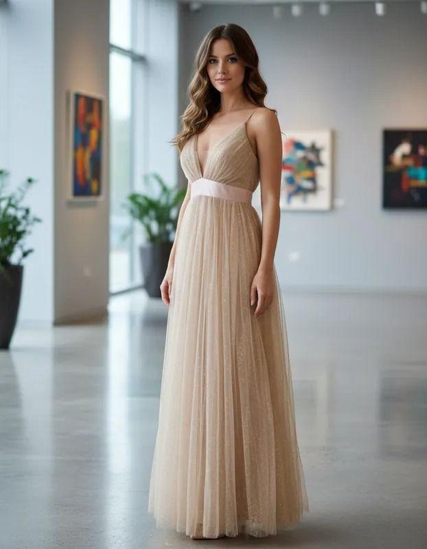 VESTIDO DE FIESTA CON BRILLOS ALONDRA-2