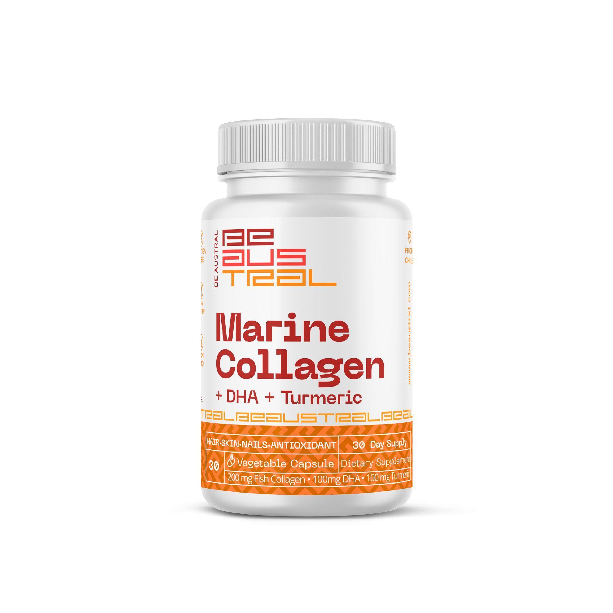 Colágeno Marino + DHA + Curcuma Sumplemento 30 Cápsulas-0